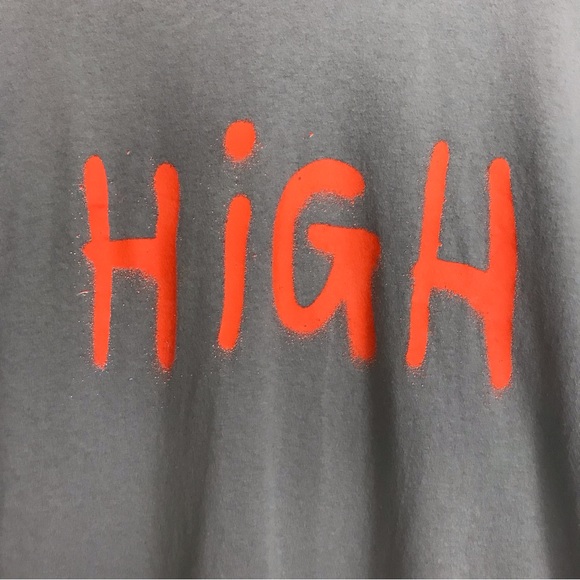 Tyla Yaweh High Concert Tour Merch Gray Tee Tshirt Top Short Sleeve Sz Medium - Picture 2 of 7